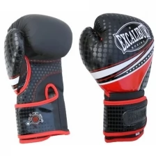 Перчатки боксерские Excalibur 8066/01 Black/Red PU 10 унций